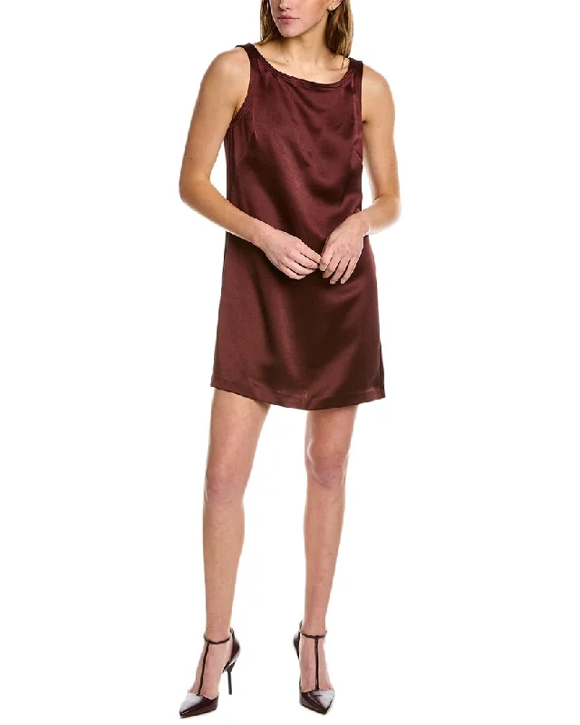 New Deals Rebecca Taylor Heavy Satin Shift Dress