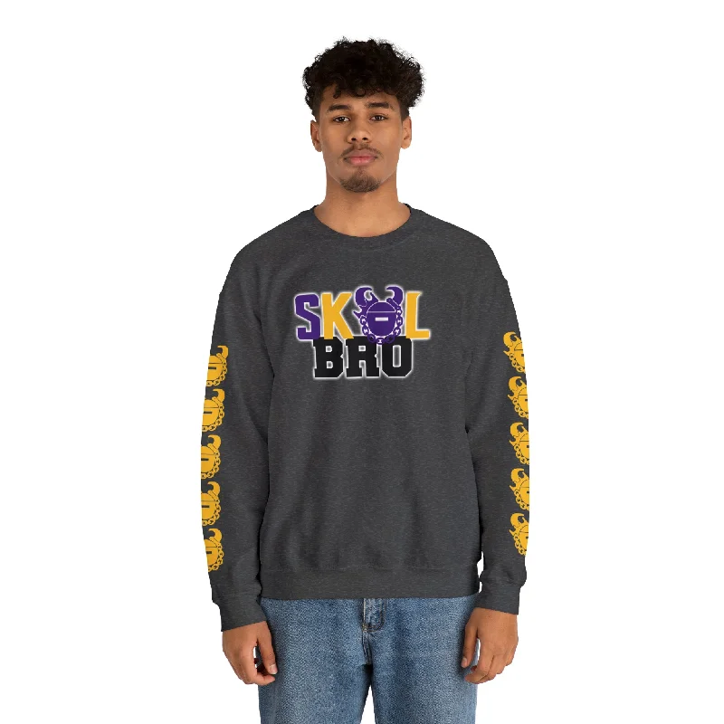 Price Smash Unisex Heavy Blend™ Crewneck - BRO! + Game Day Helmet (Sleeves)