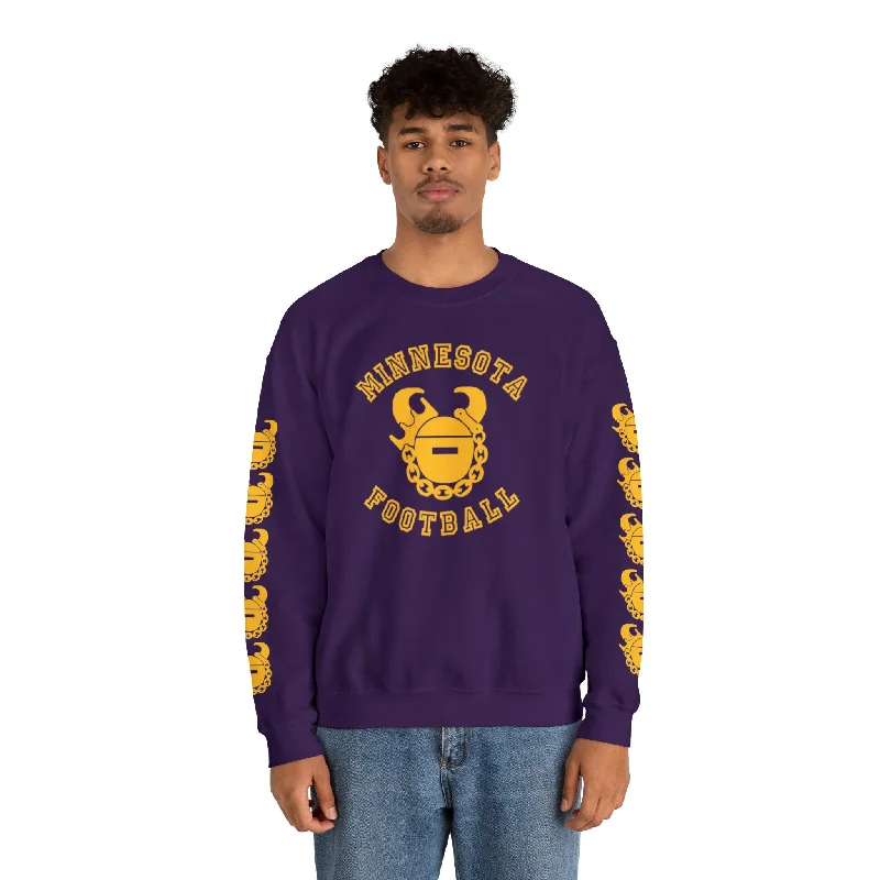 Quick Sale Unisex Heavy Blend™ Crewneck - Minnesota Football + Game Day Helmet (Sleeves)
