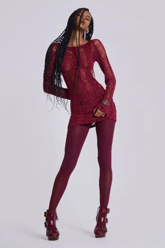 Customer Appreciation Sale Burgundy Umbra Mini Dress