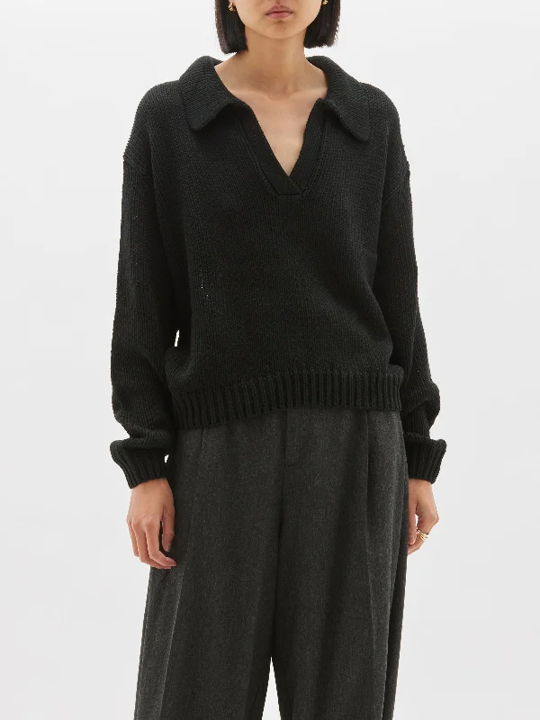 Major Savings boxy cotton polo knit