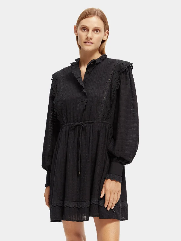 Crazy Deals Broderie anglaise mini organic cotton dress