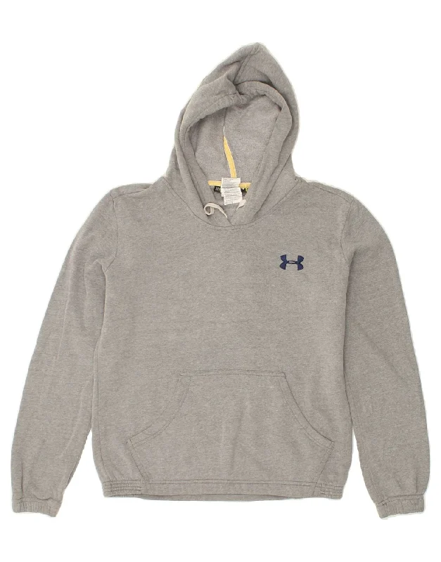 Fantastic Offers UNDER ARMOUR Womens Hoodie Jumper UK 14 Medium Grey Cotton