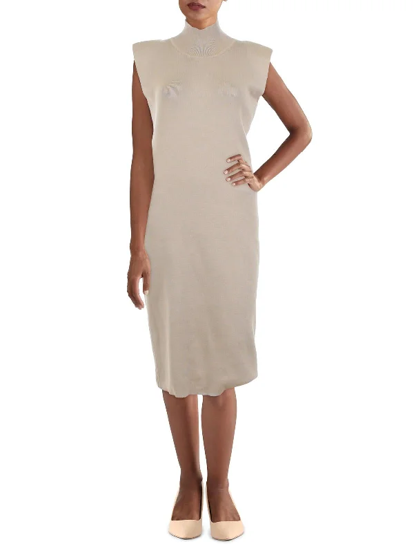 Savings Event Womens Shoulder Pad Maxi Bodycon Dress