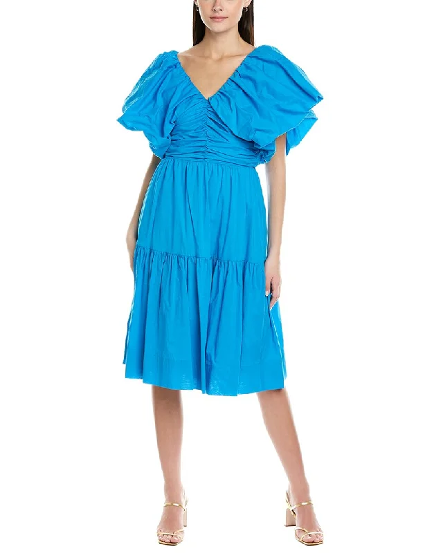 Daily Deals Black Halo Short Sleeve Tide Midi Dress