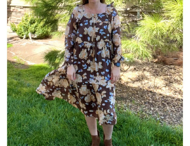 Time-Limited Offer Floral Midi Dress in Multi