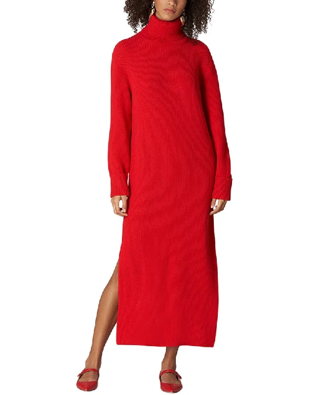 Grand Opening Sale Carolina Herrera Rib Knit Turtleneck Cashmere Dress