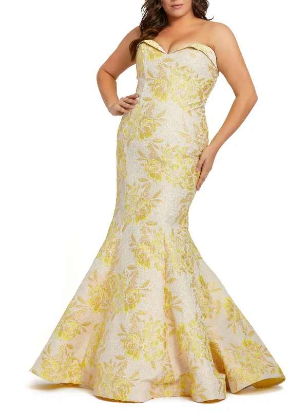 Savings Spectacular Plus Womens Bustier Mermaid Evening Dress