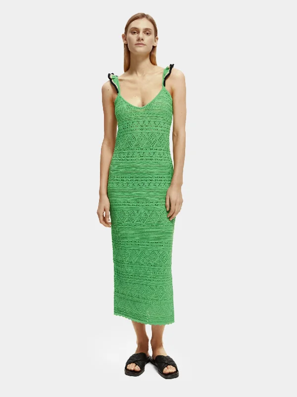 Friends and Family Sale Pointelle detail dress