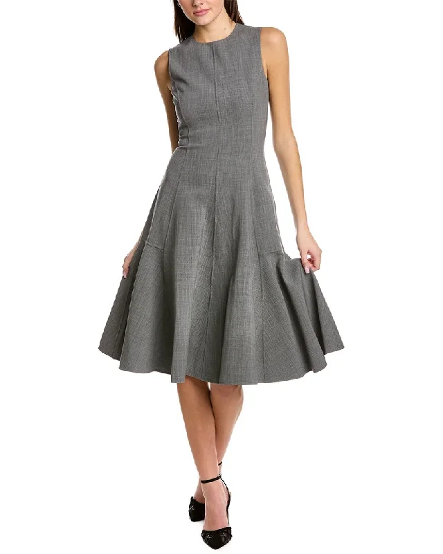 Savings Alert Michael Kors Wool-Blend Flare Sheath Dress