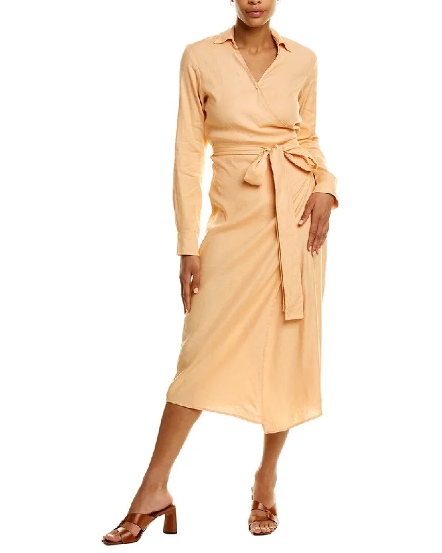 Low Prices Monrow Linen-Blend Tie Dress