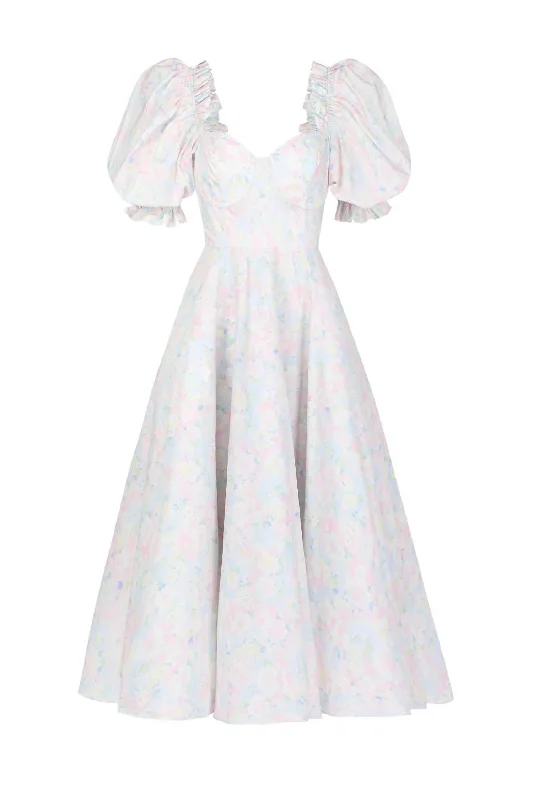 Time-Limited Offer Tea Rose Dress in Pastel Bouquet