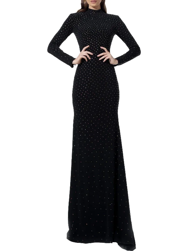 TIME-Limited Offer Womens Rhinestone Maxi Evening Dress