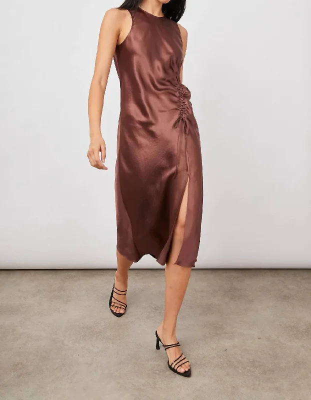 Deep Discounts Gabriella Dress in Nutmeg
