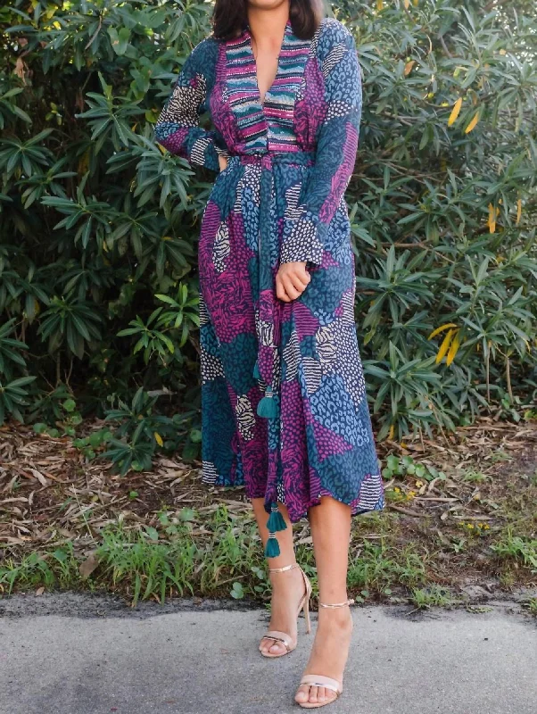Hurry In Mia Dress in Animal Pink Skin