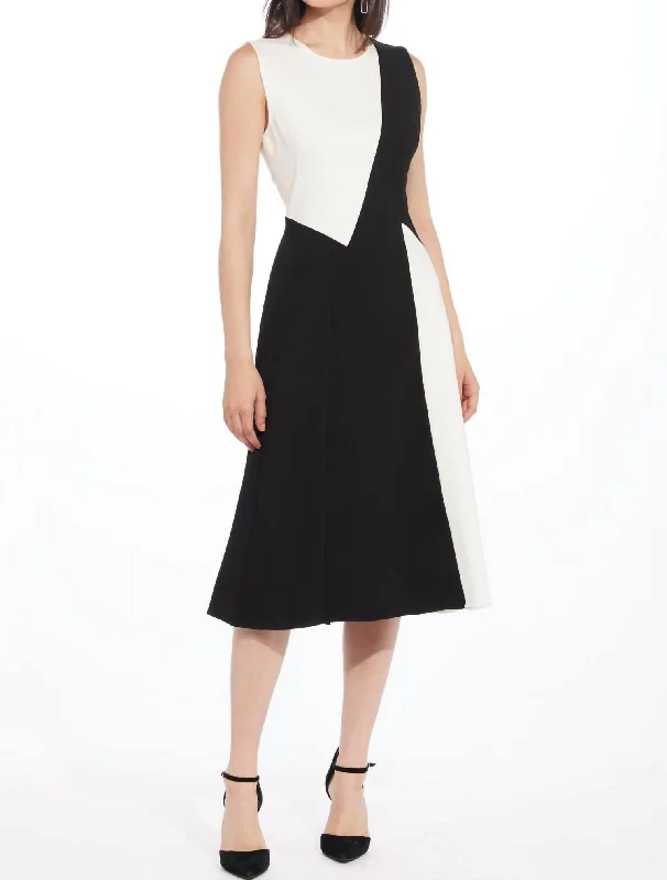 Super Savings Zen Dress in Black And White