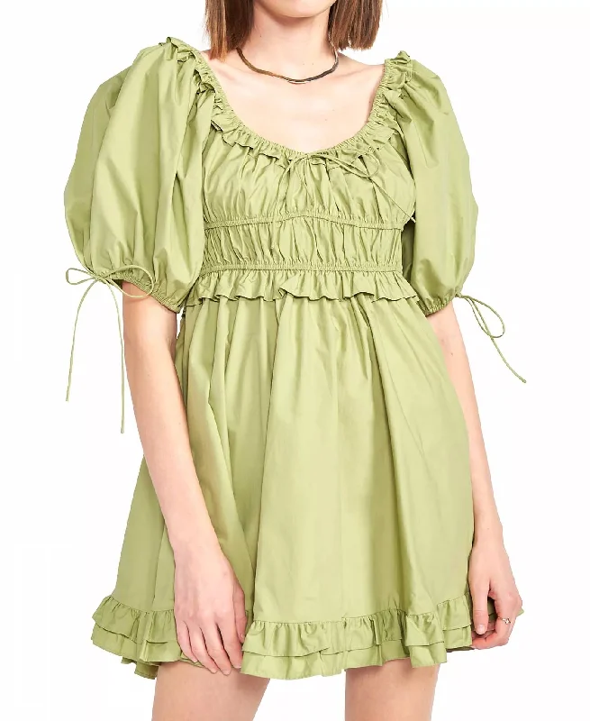 Special Discount Danielle Mini Dress in Green