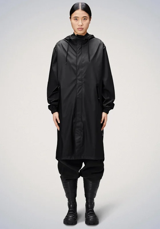 Special Promotion Rains Fishtail Parka Long Raincoat, Black