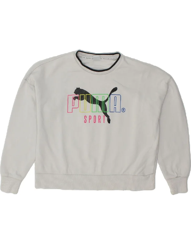 Limited Edition PUMA Womens Oversized Graphic Sweatshirt Jumper UK 14 Medium White Cotton Limited Edition PUMA Womens Oversized Graphic Sweatshirt Jumper UK 14 Medium White Cotton