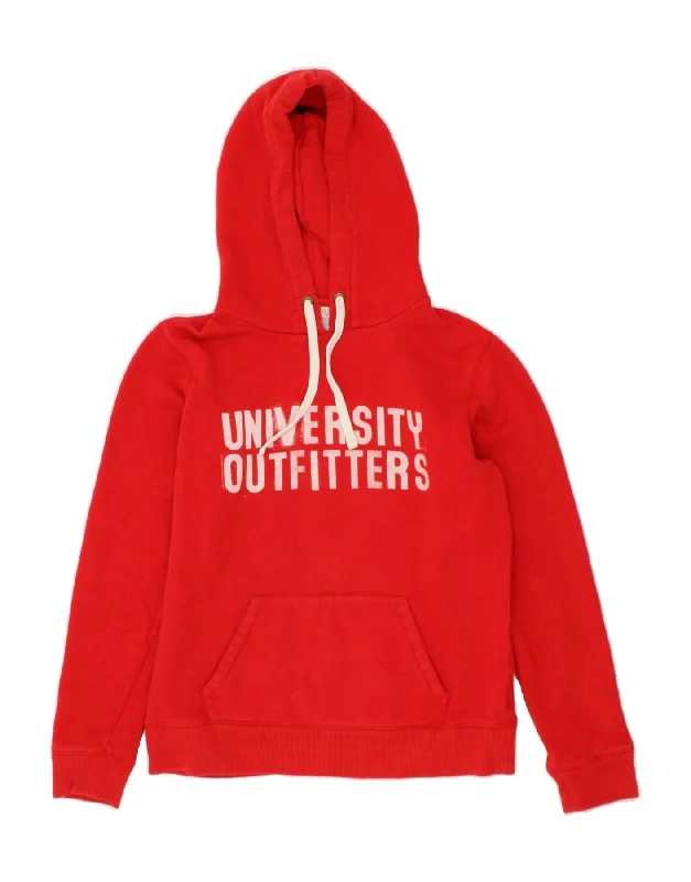 Today’s Deal JACK WILLS Womens Graphic Hoodie Jumper UK 12 Medium  Red Cotton