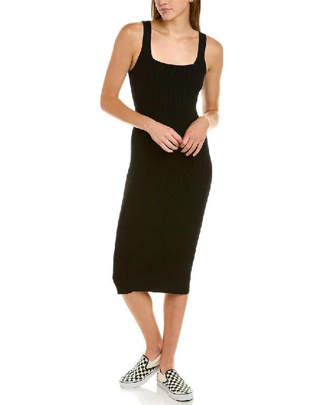 Deal Mania Splendid Square Neck Midi Dress