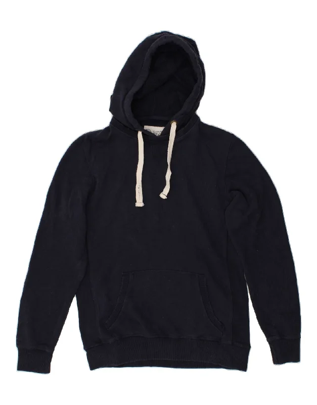 Price Meltdown FAT FACE Womens Hoodie Jumper UK 12 Medium  Navy Blue Cotton