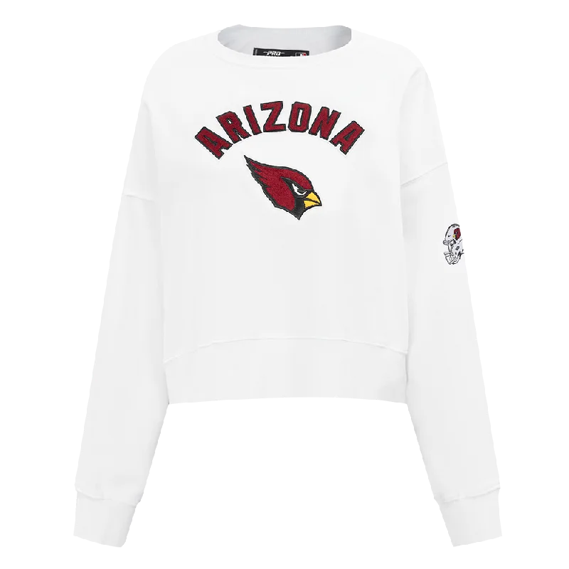 Unbeatable Prices NFL ARIZONA CARDINALS CLASSIC WOMEN'S FLC CREWNECK (WHITE)