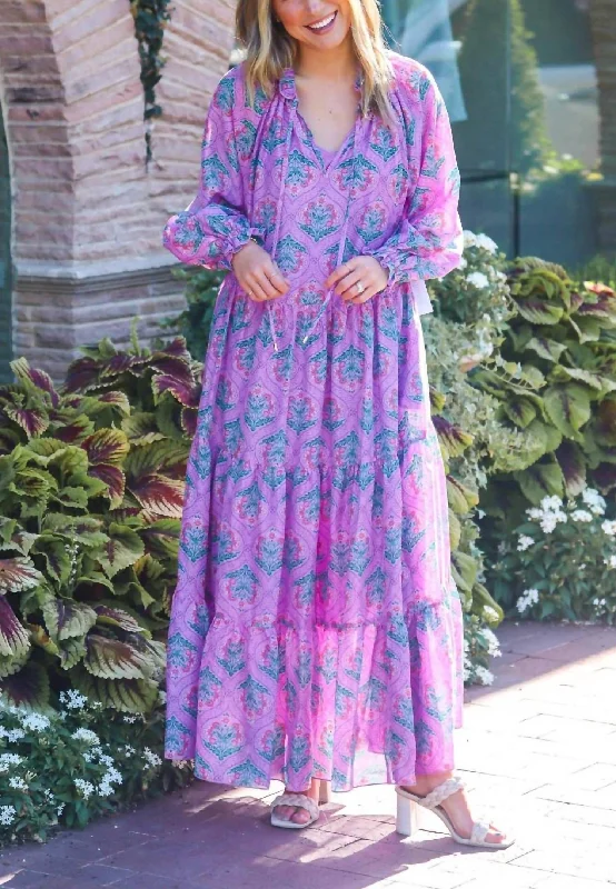 Special Buy Ivy Long Sleeve Maxi Dress in Multi