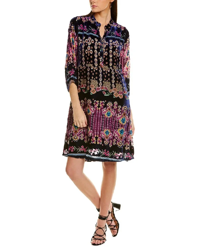 Best Bargains Johnny Was Summer Elora Burnout Silk-Blend Dress