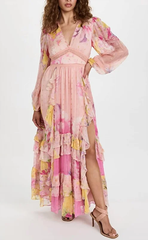 Fantastic Deals Leona Long Dress in Peach