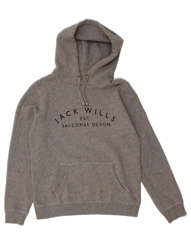 Price Rollback JACK WILLS Womens Oversized Graphic Hoodie Jumper UK 10 Small Grey Cotton Price Rollback JACK WILLS Womens Oversized Graphic Hoodie Jumper UK 10 Small Grey Cotton