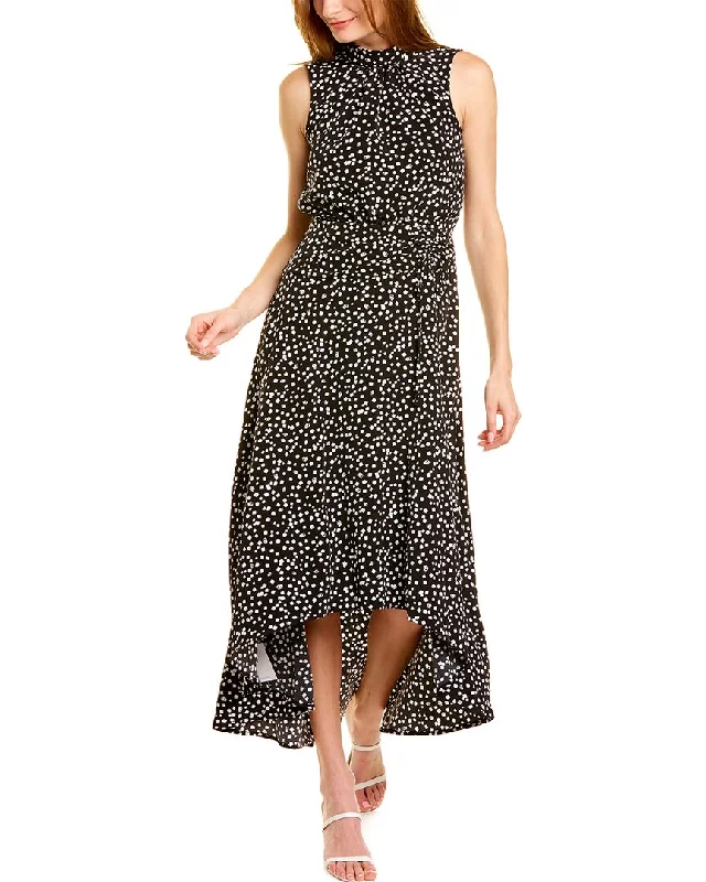 Limited Availability KARL LAGERFELD Printed Mock Neck Maxi Dress
