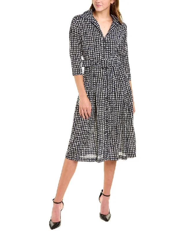 Super Savings Samantha Sung Audrey 3 Silk Shirtdress