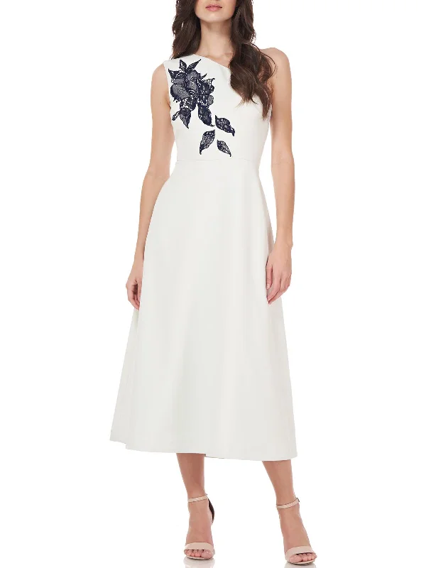 Exclusive Savings Lana Womens Beaded Lace Applique Cocktail and Party Dress