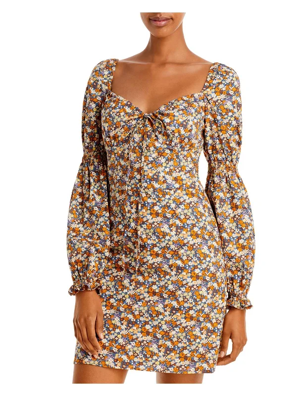 Inventory Reduction Clarissa Womens Floral Short Mini Dress