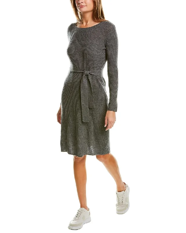 Midnight Madness Hannah Rose Brushed Rib Wool & Cashmere-Blend Sweaterdress