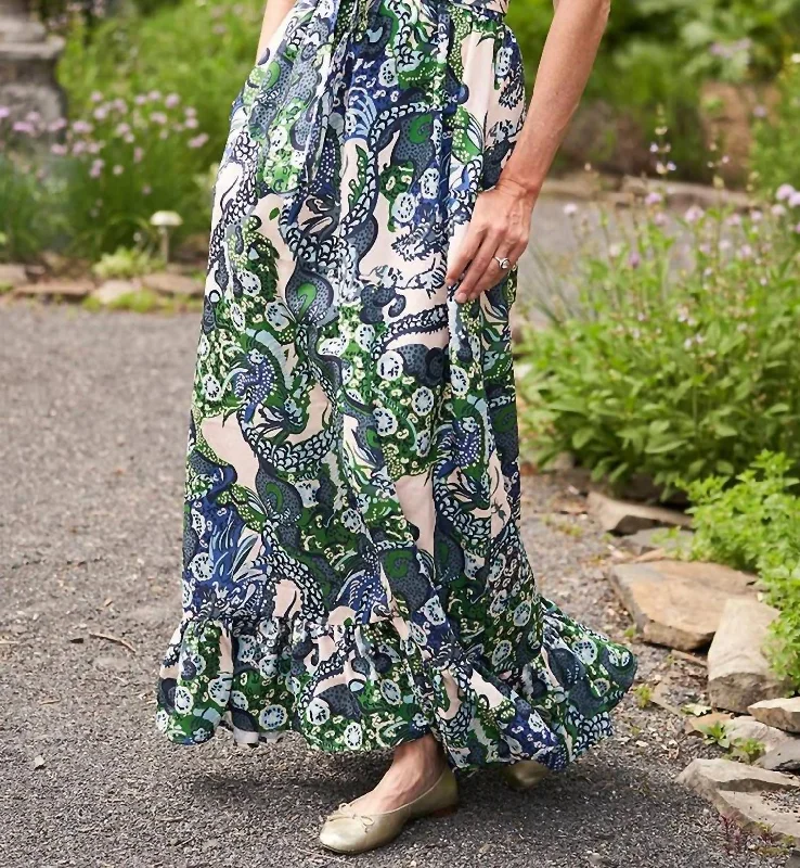 Massive Deals Dove Maxi Dress in Dragon Green