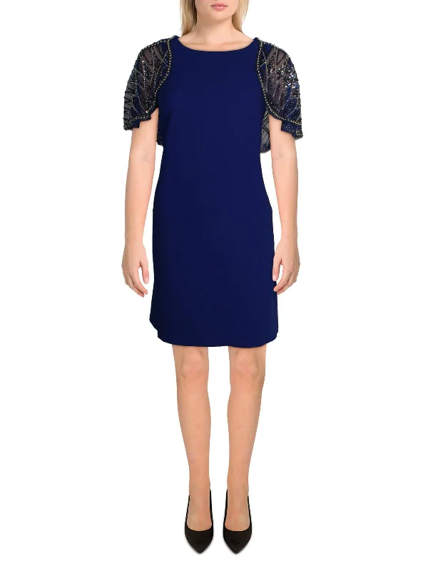 Today Only Womens Beaded Mini Cocktail and Party Dress
