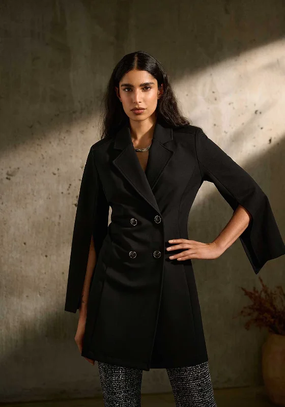 Price Reduction Joseph Ribkoff Double Breasted Coat, Black