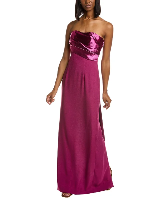 Limited Stock Rene Ruiz Strapless Crepe Gown