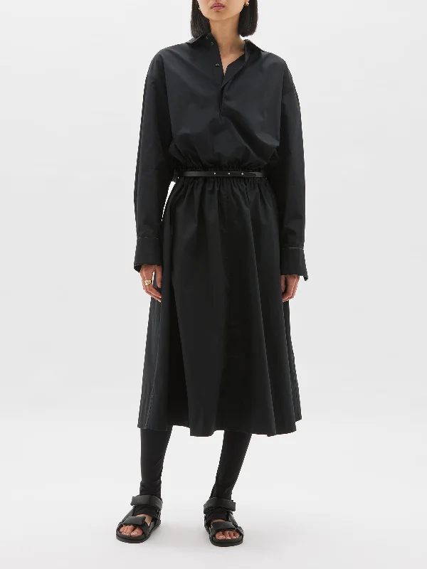 Special Promotion gathered waist cotton dress