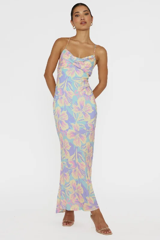 Today's Special Libby Scoop Back Maxi Dress Floral Blue