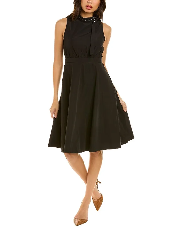 Savings Event rosewater remi Buckle Collar A-Line Dress