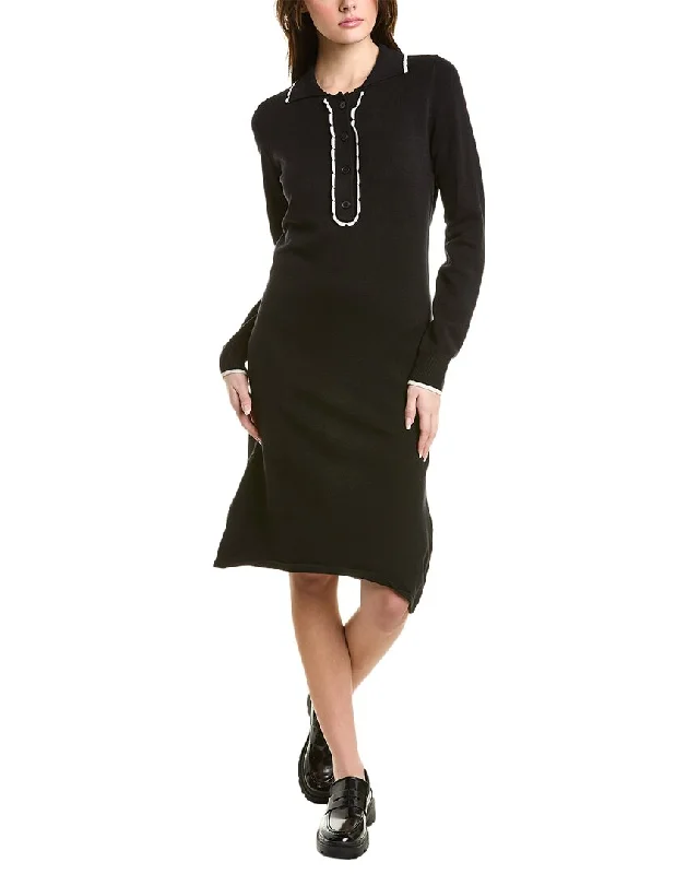 Great Bargains Max Studio Collared Sweaterdress