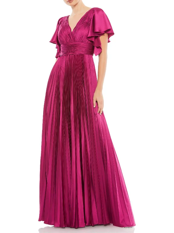 Value Deals Womens Satin A-Line Evening Dress