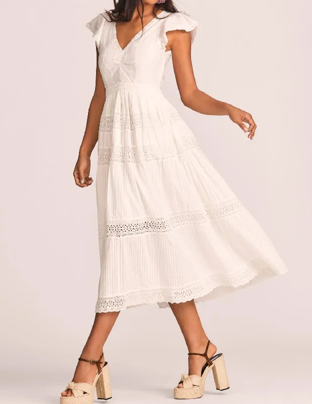 Blowout Sale Abena Dress in True White