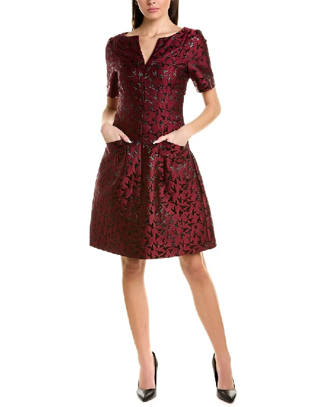 Today Only Oscar de la Renta Lurex Jacquard A-Line Dress