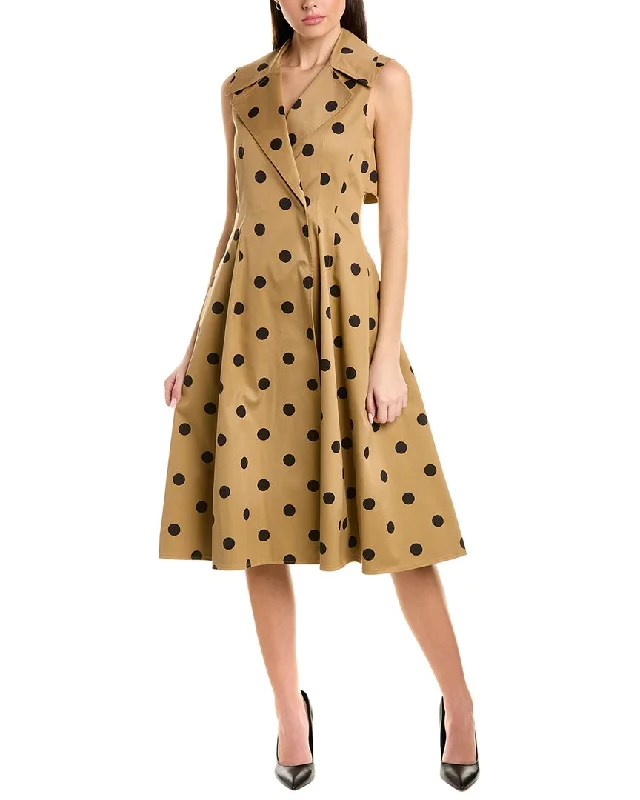 Take Advantage Oscar de la Renta Wrap Silk-Lined Twill Dress