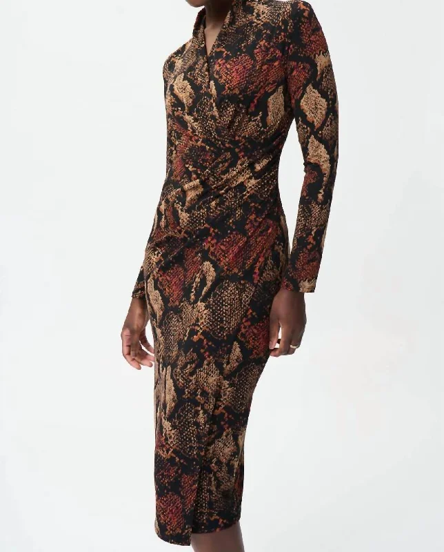 Epic Deals Snake Print Dress in Multi