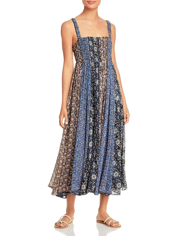 Special Savings Womens Printed Ruched Shift Dress